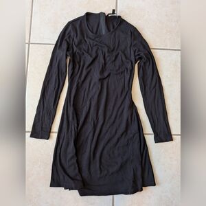 Black Long Sleeve Skater Dress